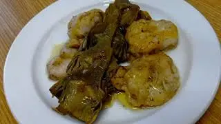 ALCACHOFAS CON KOKOTXAS DE BACALAO#recetas #alcachofas #bilbao #cocinacasera #guys #euzkadi