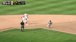 BOS@PHI: Phillies turn inning-ending double play