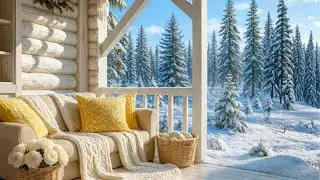 Winter Morning Forest Ambience &bull; Gentle Birdsong in a Snowy Pine Landscape