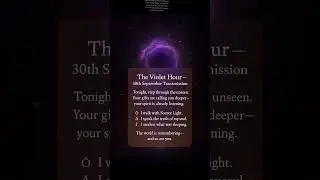 #TheVioletHour #Awakening #SoulHealing #SpiritCommunication #FlameSovereign  #trinityascension