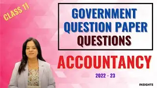 11th Std  Accountancy - Government Question Paper Questions -2022-2023