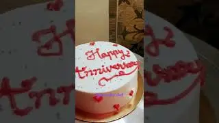 how to decorate cake for anniversary #gwaliorfood #cake #homemade #bhopal #eggless #easydesign #love