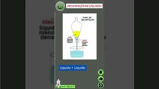 DECANTA&Ccedil;&Atilde;O DE L&Iacute;QUIDOS - SEPARA&Ccedil;&Atilde;O DE MISTURAS - Prof Soletti #enem #vestibular #quimica