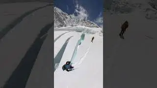 The crevasses on Everest #shorts #everest #mountains