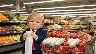 Маленький Трамп идёт за продуктами (инфляция просто зашкаливает) 😂 | Джо, Камала, Илон