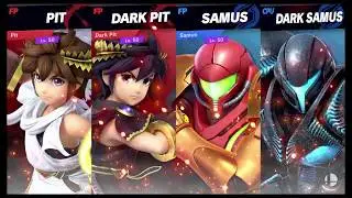 Super Smash Bros Ultimate Amiibo Fights   Request #2112 Pit & Dark Pit vs Samus & Dark Samus