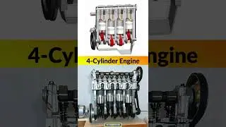 4 Cylinder Engine in 3D Animation 🔥 #shorts #automobile #3d