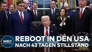 USA wird neu gestartet: Donald Trump unterschreibt &Uuml;bergangshaushalt und &ouml;ffnet Regierung erneut