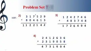 Problem Set 7, 8 and 9, Addition and Subtraction, Class 5
