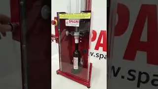 Spagni's Semi-Automatic AIRPLUG Wine Corker in action.