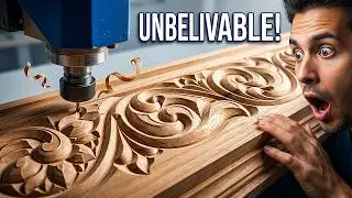 Amazing CNC Wood Carving | Floral Scroll Design Making Process 😍