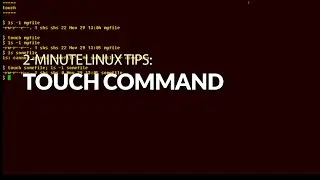 How to use the touch command