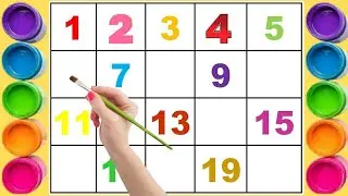 Missing Numbers 1 to 20 🔢 | Kids Counting Game 🎨 | ABC123 Colorful Minds 👶✨