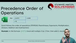 Precedure orders of operation in Excel in Manipuri