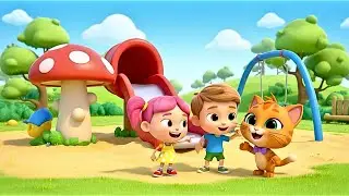 Let&rsquo;s Go to the Slide! 🎵 Fun Playground Song for Kids | HappyHops Adventure | Fun for Kids