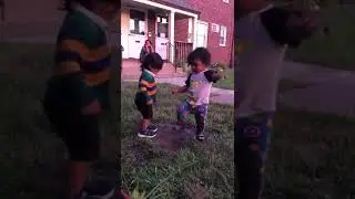 Splashing in the puddle #jumping #splashing #cutebaby