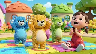 Four Little Toy Bears Wiggle Wiggle Wiggle | Nursery Rhymes for Kids & Baby Songs