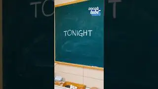 tonight - English Vocabulary Learning #Shorts