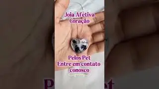 Joia feita com Pelos em uma pingente de Cora&ccedil;&atilde;o. #foryou #modapet #shorts #joias #pets #afetiva