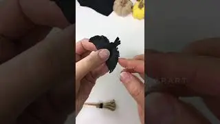 Crow Making Tutorial✨🧙&zwj;♀️ foam clay idea #diy Raven #craftideas #airdryclay #shorts