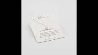 Sterling Silver October Opal Birthstone Necklace