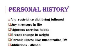 &ldquo;Irregular periods - History taking .&rdquo;