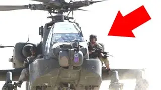 Soldiers Ride Apache Gunship to Rescue Comrade