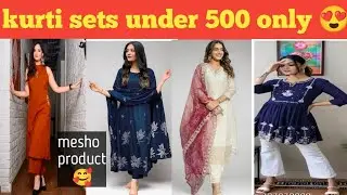 Meshoo kurta set under 500 rupees #fashion #kurtaset #meesho #onlineshopping #wedding #monaborade