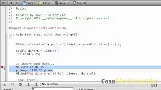 Tutorial Objective C - 4 - Mas Sobre Variables