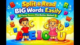 Syllable Division Rules | Read BIG Multi-Syllable Words Easily | Fun Banana Method for Kids 🍌