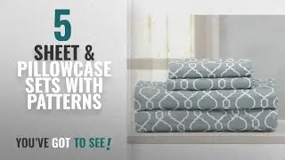 Top 10 Sheet & Pillowcase Sets With Patterns [2018]: Printed Egyptian Quality Double Brushed