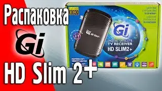 Распаковка обзор GI Slim2+ DVB-S2 HD спутникового ресивера Galaxy Innovations #GalaxyInnovations