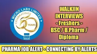 Micro Labs Walk-in Drive Freshers & Experience | Micro Labs Jobs | Micro Labs Openings | #MicroLabs
