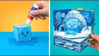 STOP Aqua FROM MELTING! 🧊💔 Tiny Sprunki&rsquo;s DIY Paper Gamebook! 📖🧸✨