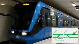 Stockholm tunnelbana - metro, S:t Eriksplan station, single track operation +animation. Subtitles
