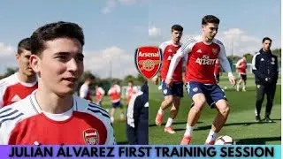 ARSENAL FANS LOSE THEIR MINDS AS JULIÁN ÁLVAREZ DOMINATES FIRST TRAINING SESSION 