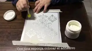 FOIL IMPRESO APLICADO EN TELA CON STENCIL