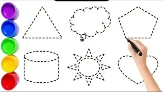 3d Shapes Learning Adventure colors and Drawing for kids #2dshapes 