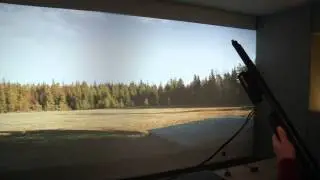 Simulateur de chasse au centre de Paris