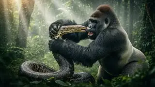 GORILLA vs ANACONDA 🦍🐍 | Silent Jungle Battle | AI Cinematic
