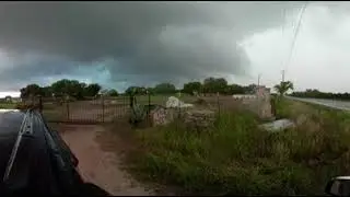 360 Video of Close Range CG Lightning Strikes Near Bertram Texas