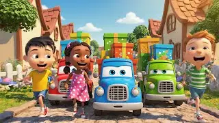 Tres pequeños camiones de juguete Chug Ch | Canciones Infantiles y Rimas para Niños