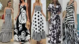 Summer Dresses for Womens Black and White de Moda Mujers 2026