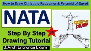 Nata Drawing | Step By Step Tutorial- 08 | Entrance Exam | Draw a Pyramid [NATA] [B.Arch]