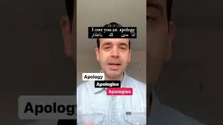 Learn English: apologies/ apology/ apologise تعلم اللغة الانكليزية