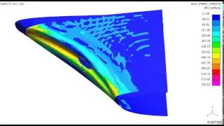 Bird Strike on an aircraft composite wing leading edge using LS-DYNA
