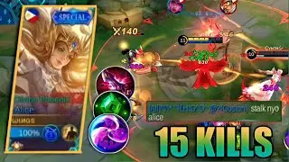 15 KILLS ALICE | MID LANE ROTATION AND BEST BUILED 2022 ~MLBB~