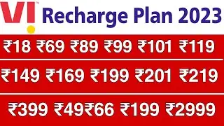 Vi New Prepaid Plans 2023 | Vodafone Idea U/L Calling & Data Plan 2023
