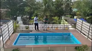 ГОТОВЫЙ, ОБЛЕГЧЕННЫЙ БАССЕЙН НА КРЫШЕ ОТЕЛЯ HOME STAY HOTEL, ПОНДИЧЕРРИ