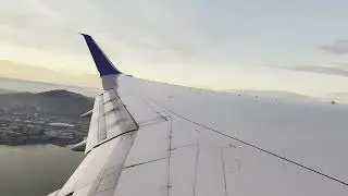 United Airlines 757‑224 l Stunning Sunset Takeoff at San Francisco Airport!